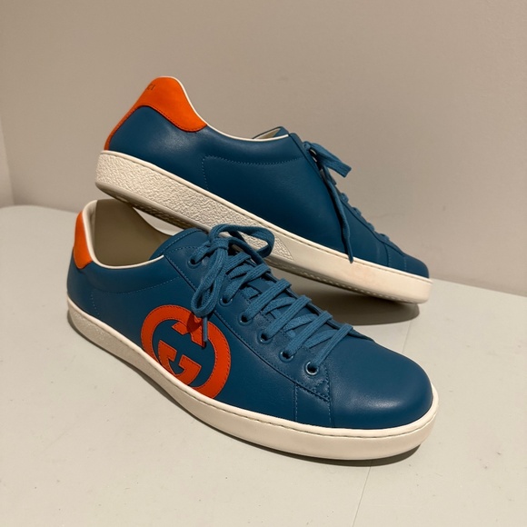Gucci Men's Ace Sneaker Interlocking GG Logo - Picture 1 of 6